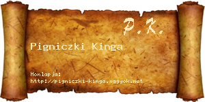 Pigniczki Kinga névjegykártya