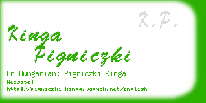 kinga pigniczki business card